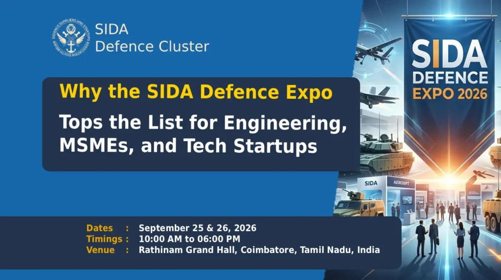 Upcoming Expo in Coimbatore 2026: Why the SIDA Defence Expo Tops the List for Engineering, MSMEs, and Tech Startups