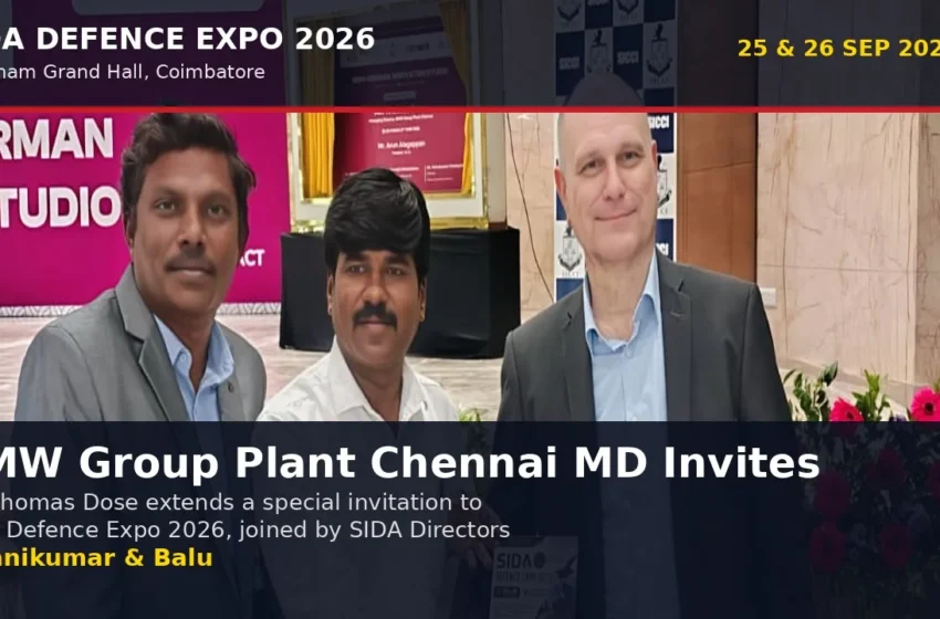 BMW Group Plant Chennai MD Invited to SIDA Defence Expo 2026 | Coimbatore Defence Ecosystem